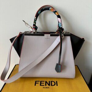 Fendi Handbag Leather 3jours with Silk Wrap for Strap